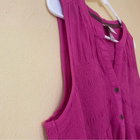 Knox Rose Sleeveless Smocked Pink Dress Sz-Small - Picture 6 of 9